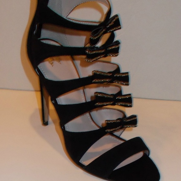 VS COLIN STUART Black Suede Gladiator Sz 7 - Picture 2 of 7